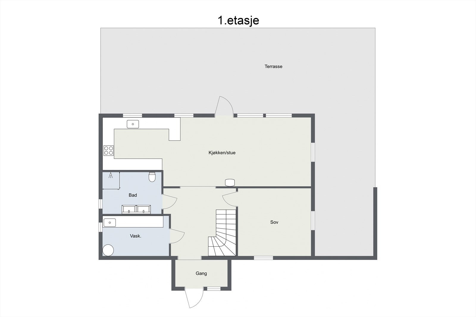 Plantegning 1.etasje Galleribilde