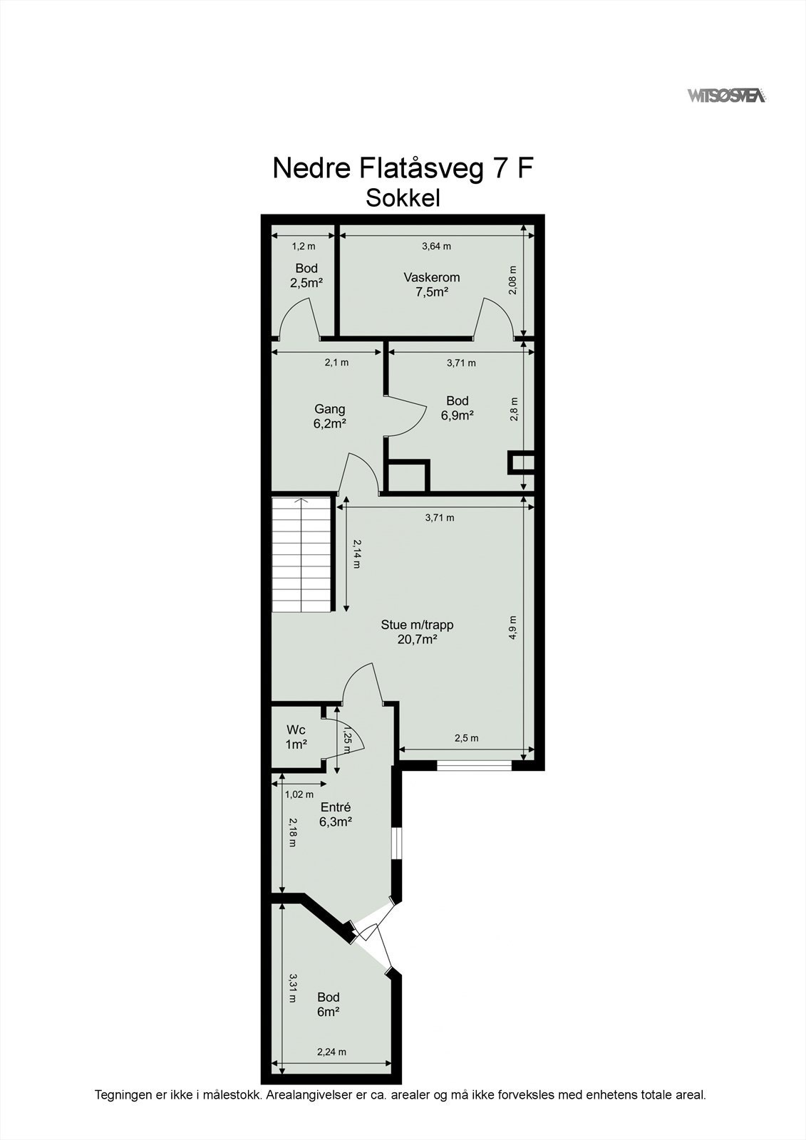 Plantegning av sokkeletasjen Galleribilde