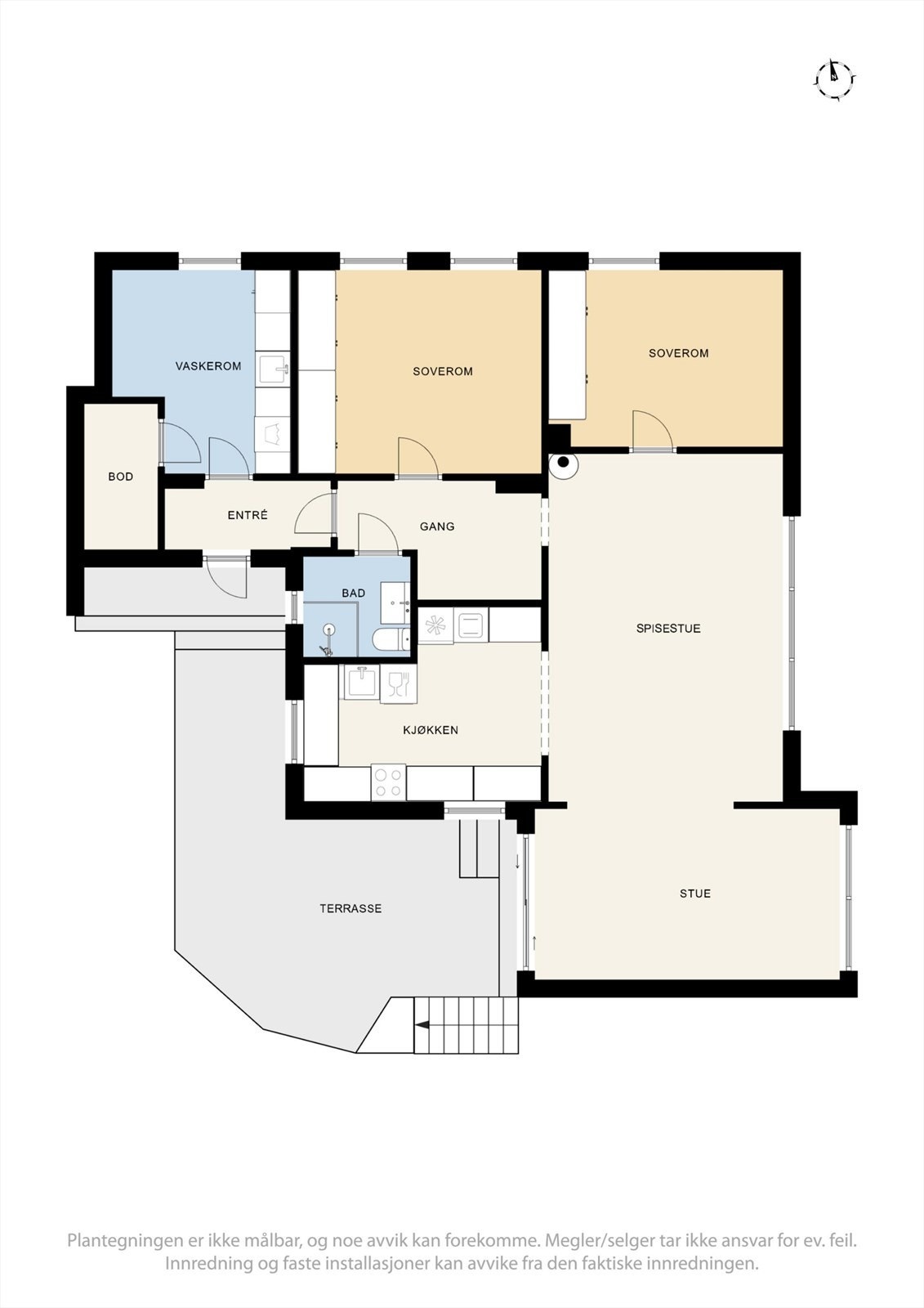 Plantegning 1. etasje ( se punkt under ferdigattest vedr. manglende godkjenning) Galleribilde