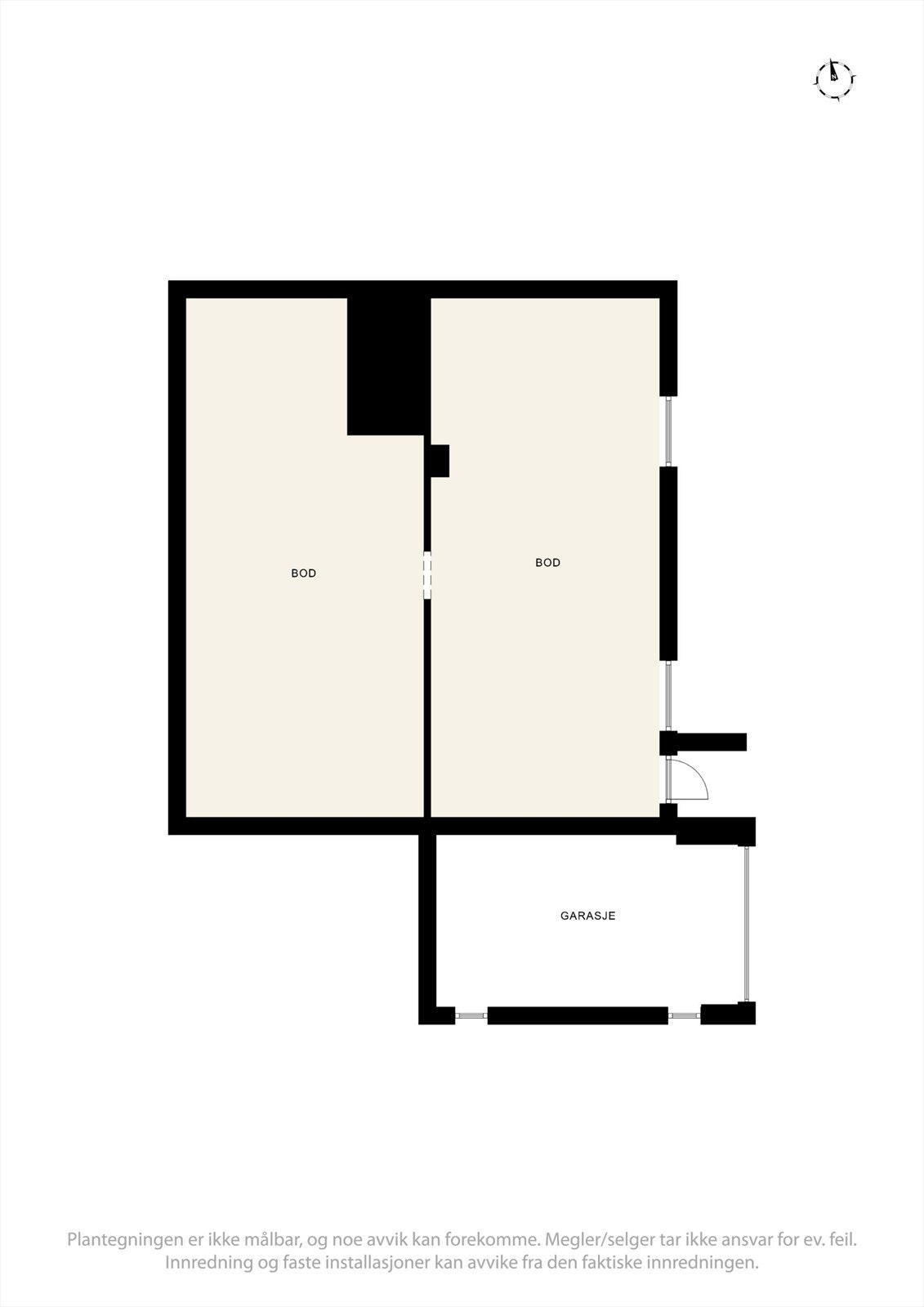 Plantegning underetasjen. ( se punkt under ferdigattest vedr. manglende godkjenning) Galleribilde