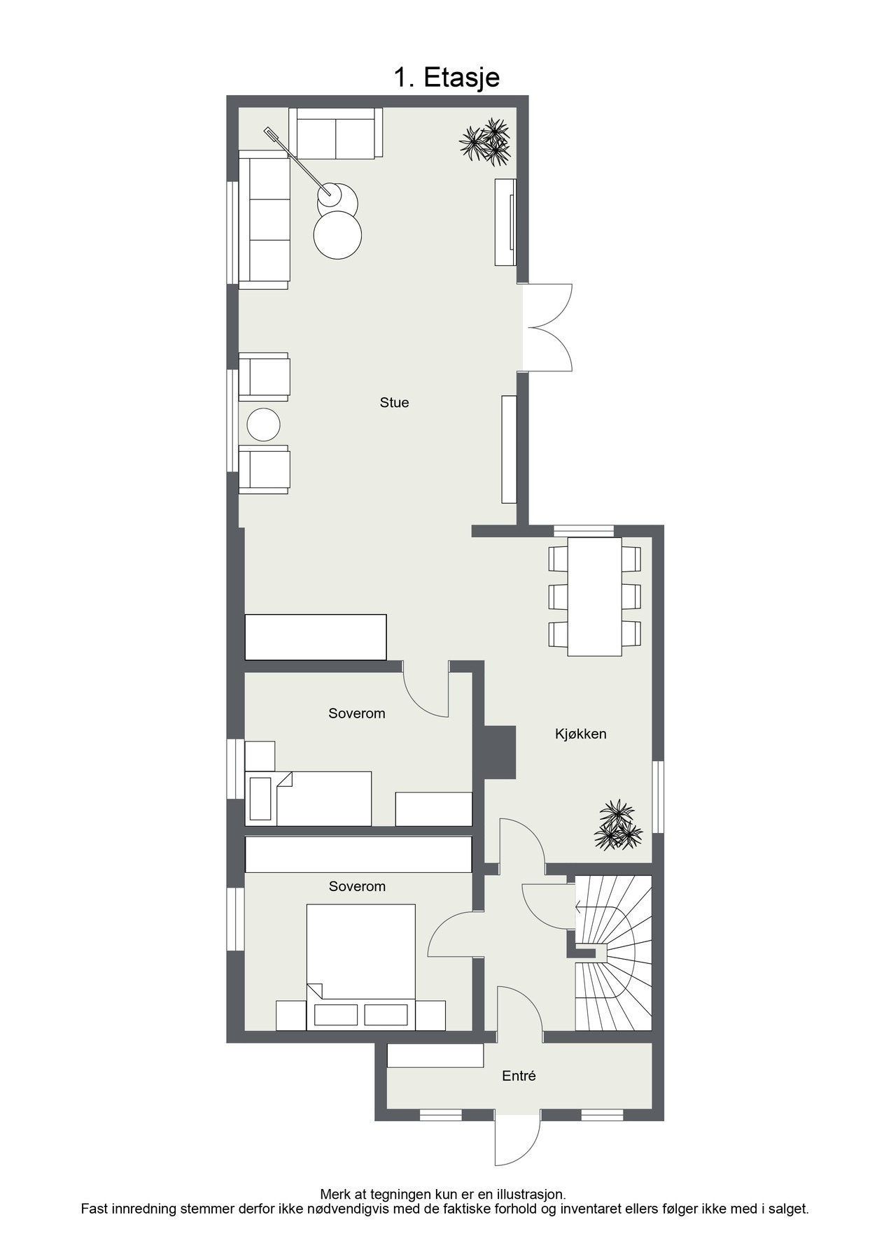 Plantegning 1.etasje Galleribilde