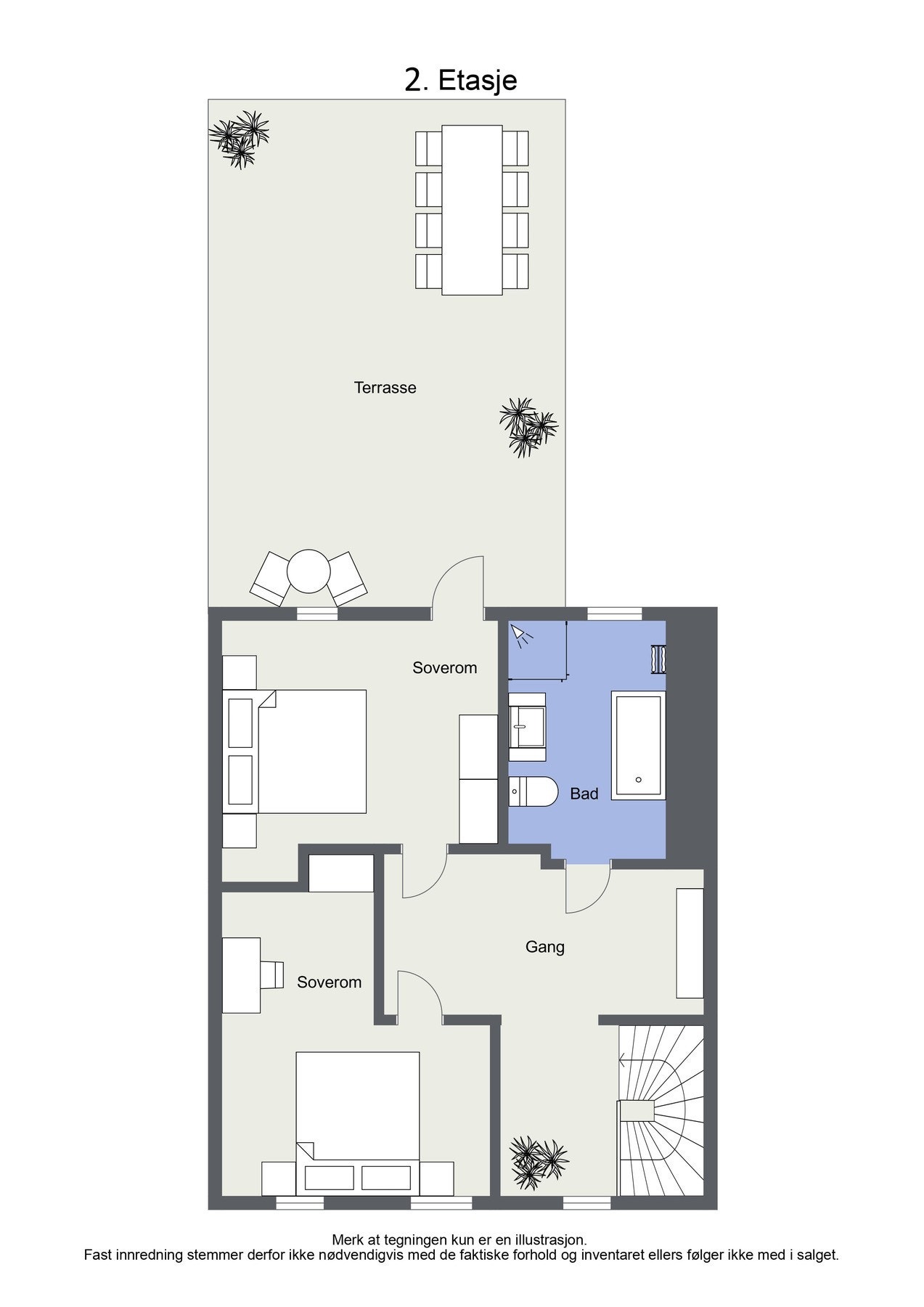 Plantegning 2.etasje Galleribilde