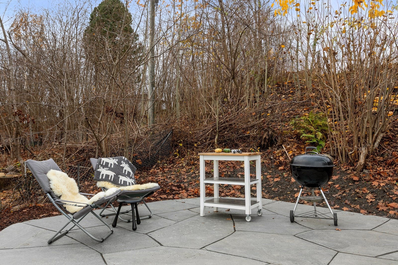 Disse uteplassene ligger tilbaketrukket og gir lune soner med god plass til både avslapning, grilling og sosiale sammenkomster. Galleribilde