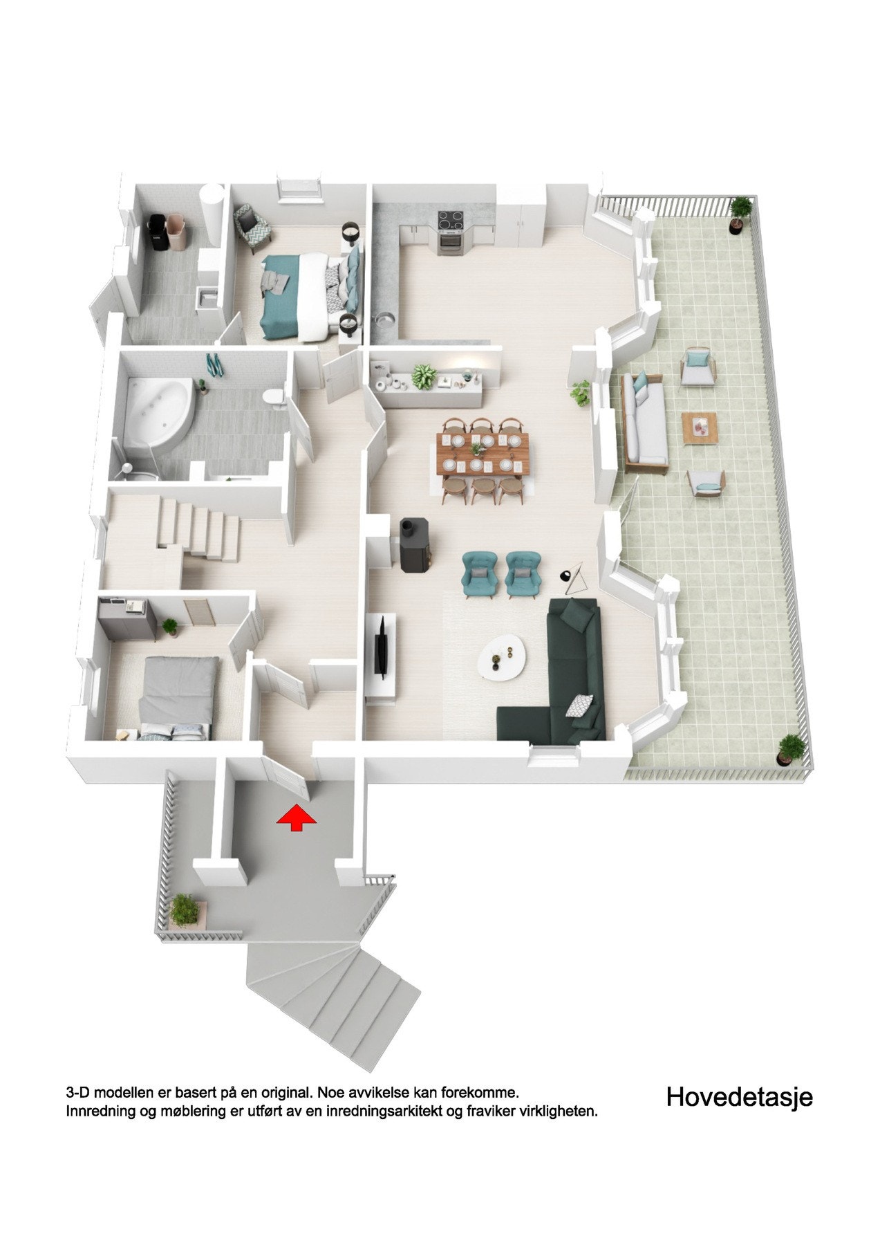 Plantegning hovedetg. Galleribilde