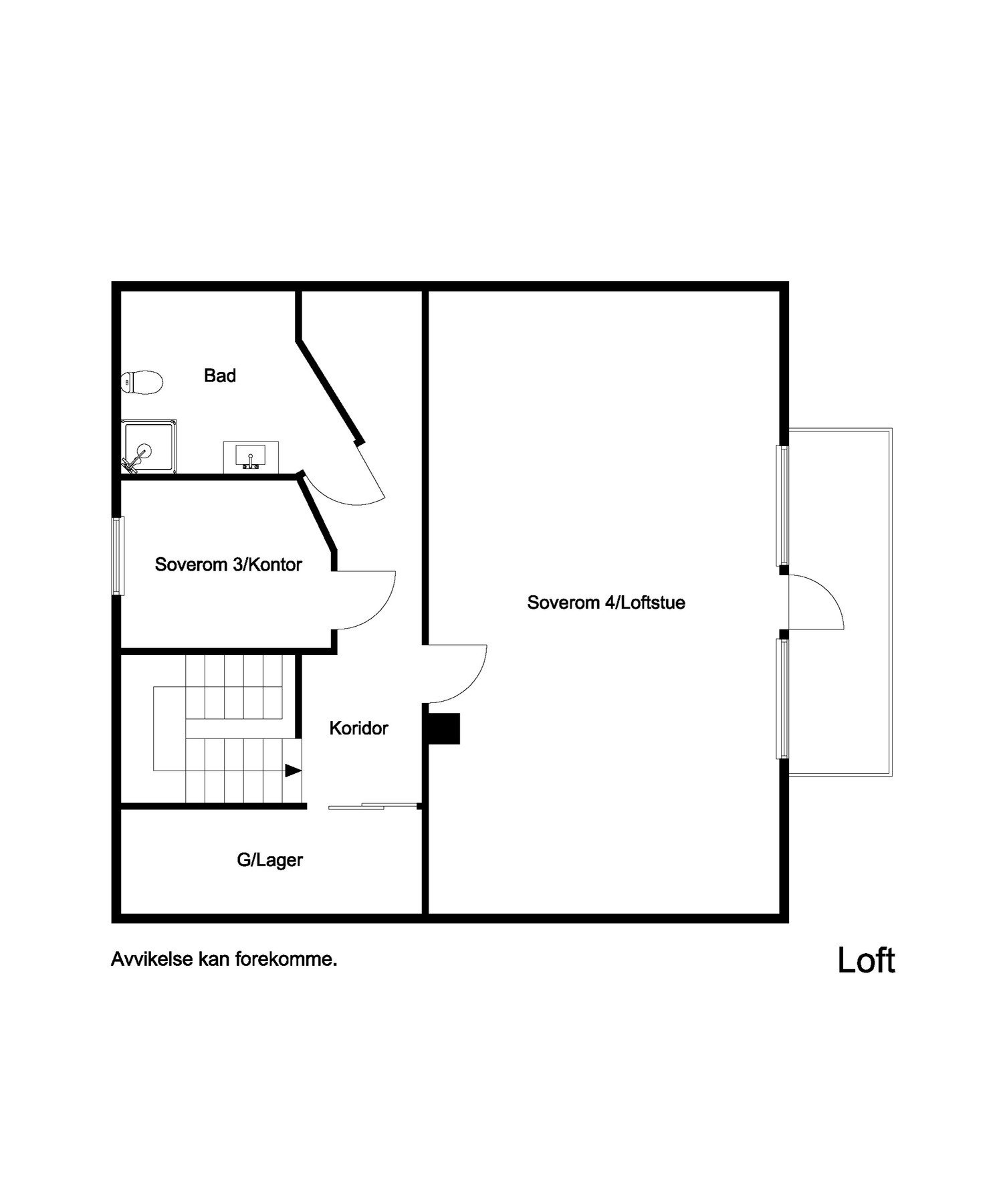 Plantegning loft. Galleribilde