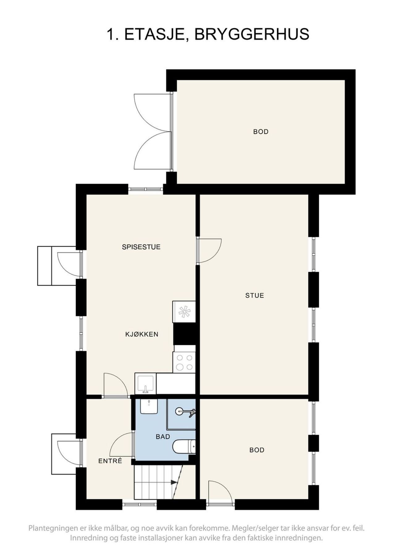 Plantegning bryggerhus. Galleribilde