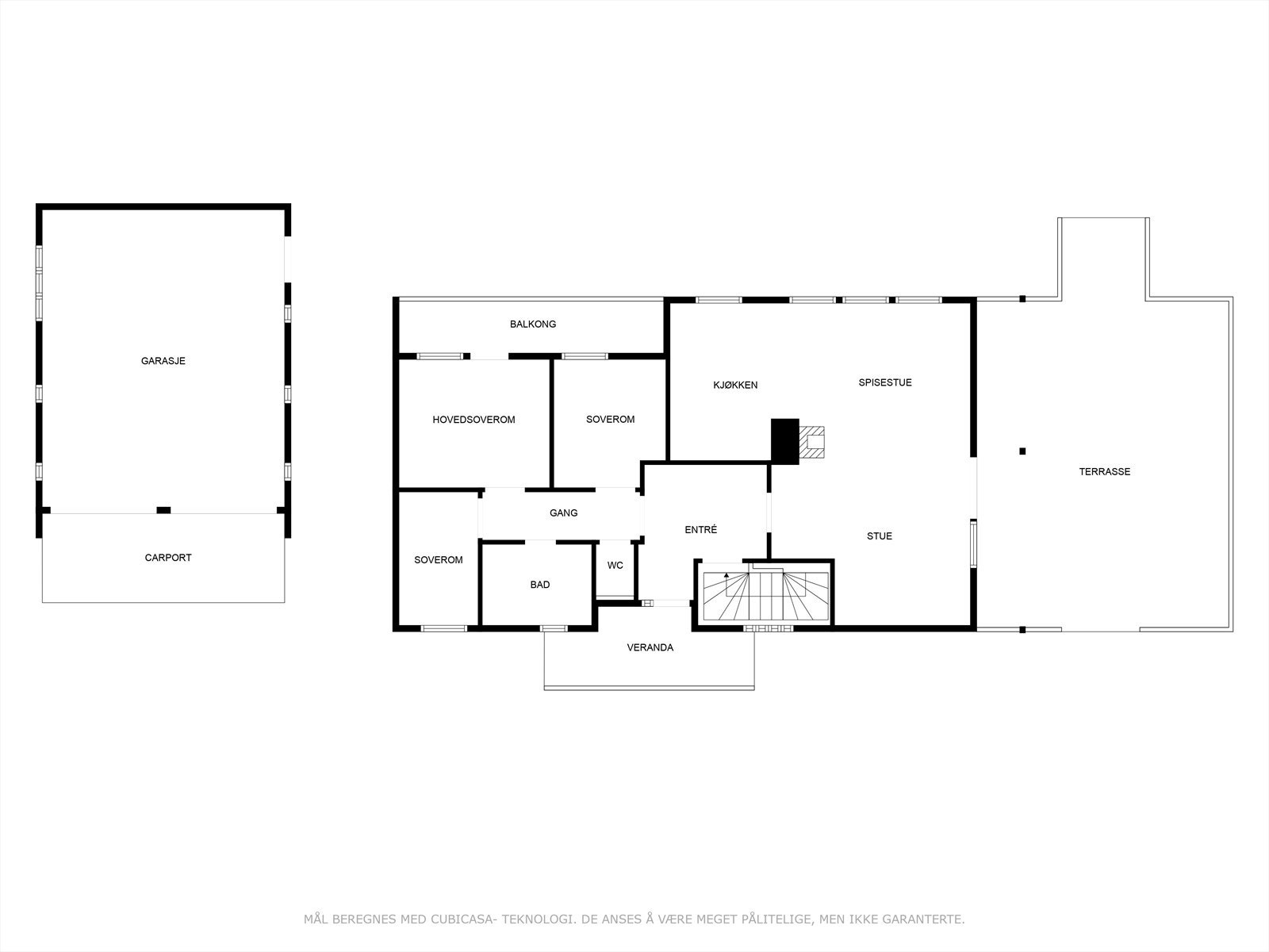 Plantegning - hovedplan. Galleribilde