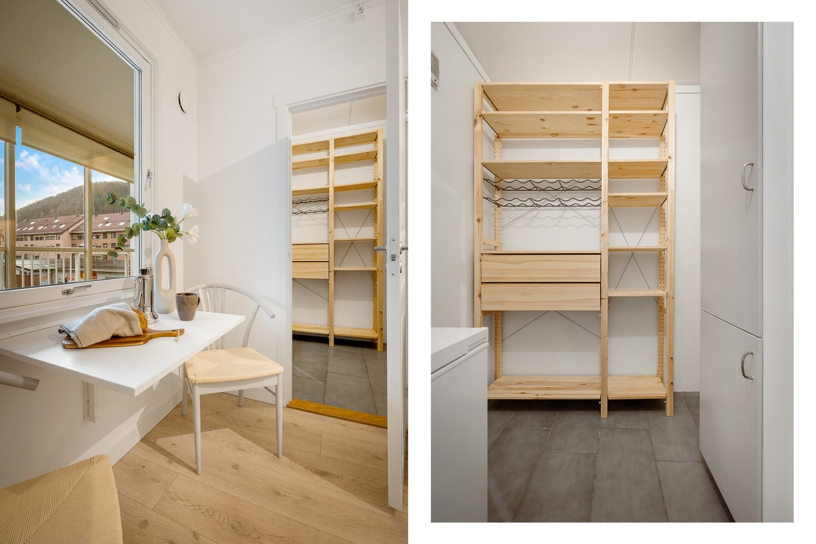 Praktisk innvendig bod med adkomst fra kjøkken Galleribilde