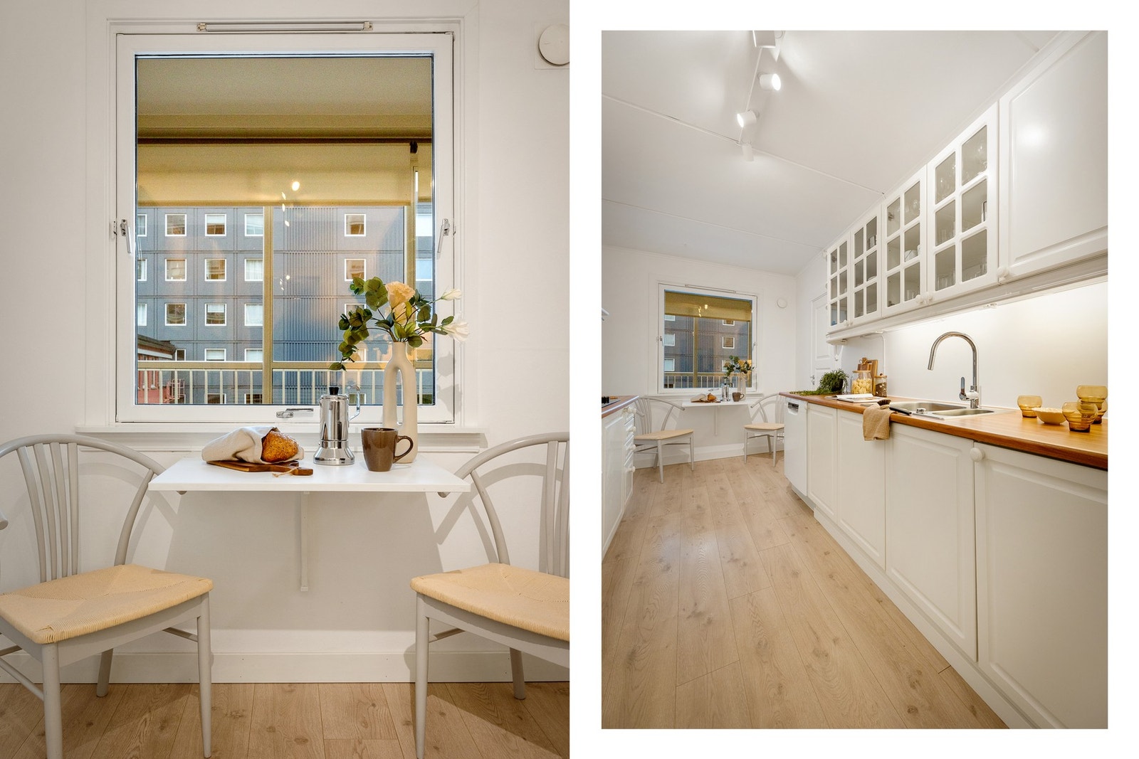 Her er det også plass til en liten sittegruppe hvor man kan nyte morgenkaffen Galleribilde