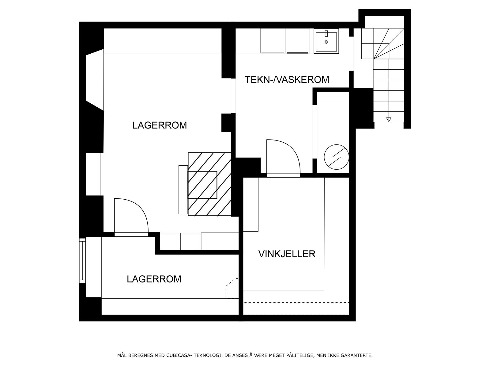 Veiledende planskisse kjeller. Galleribilde