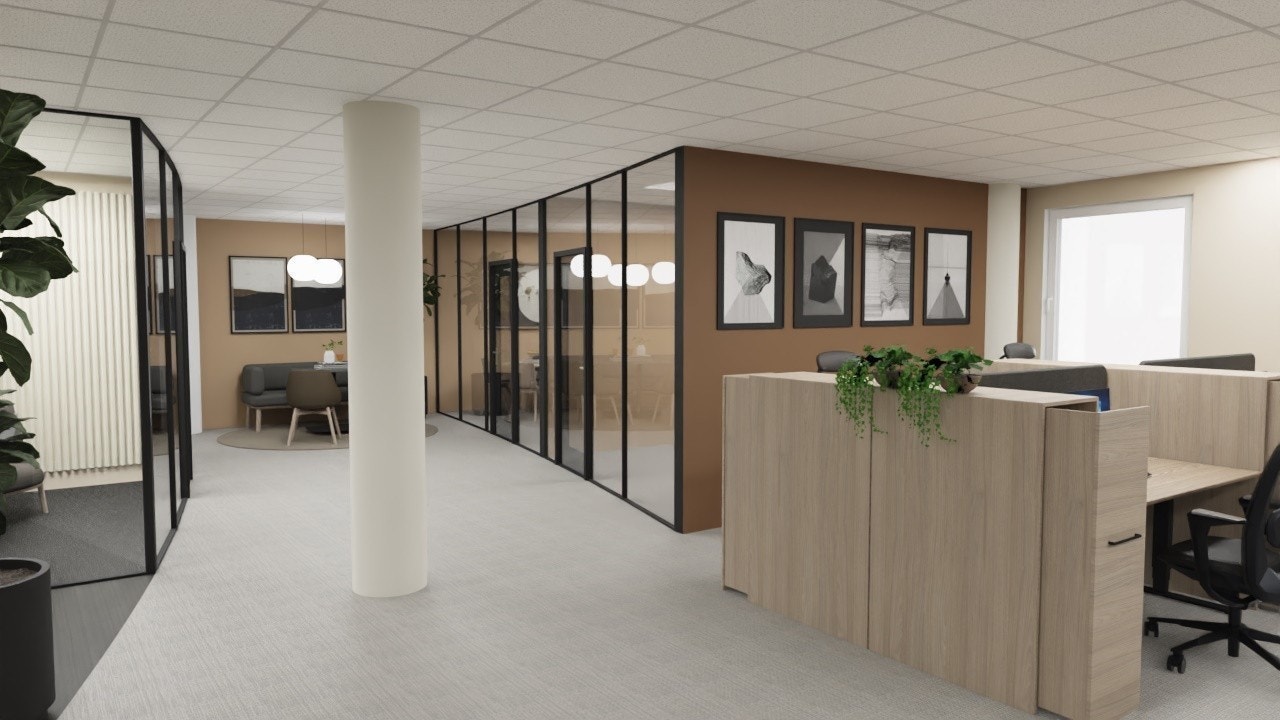 Illustrasjon av innredning av arealet, 545kvm Galleribilde