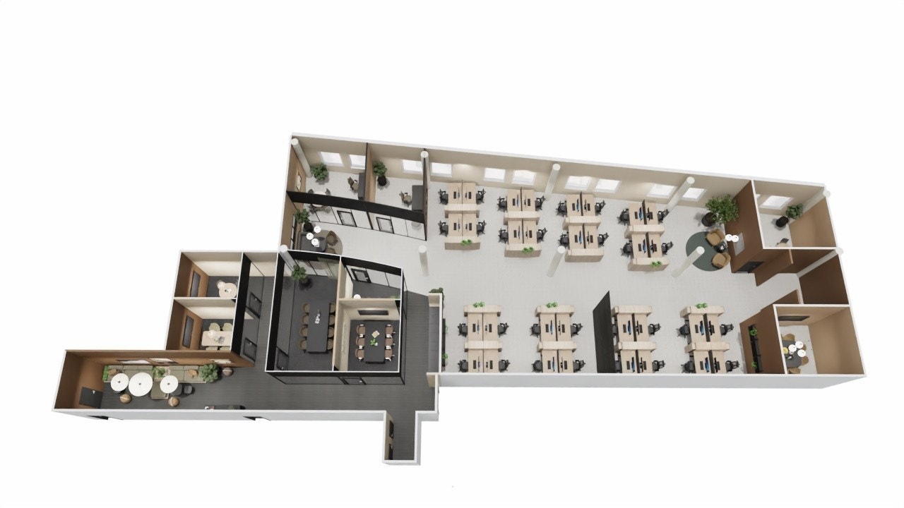 Eksempel på innredning av lokalet, 545kvm Galleribilde