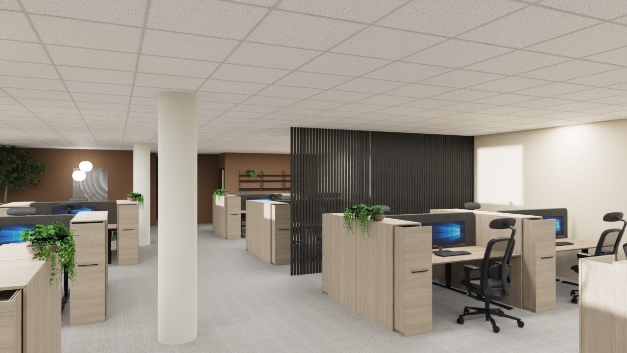 Illustrasjon av innredning av arealet, 545kvm Galleribilde