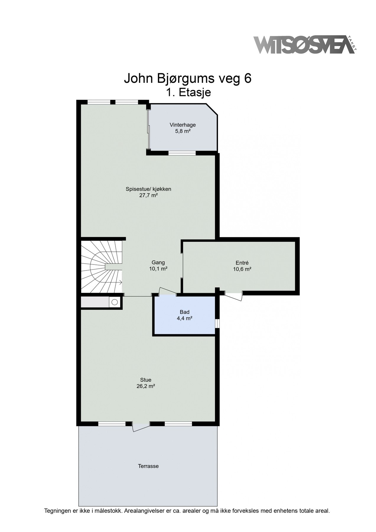 Planskisse 1. Etasje. Galleribilde