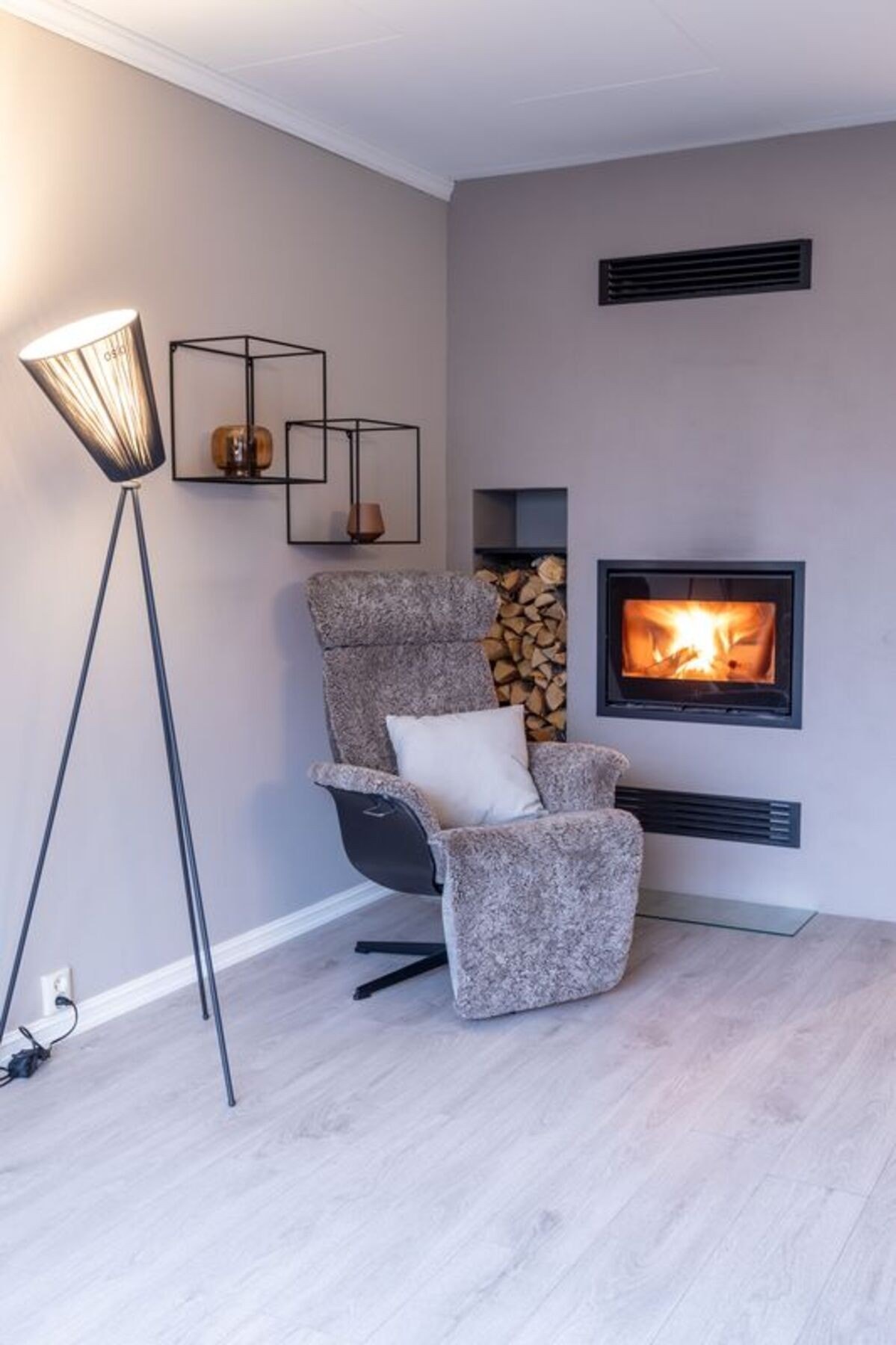 Svært lekker peisinnsats fra 2021. Galleribilde