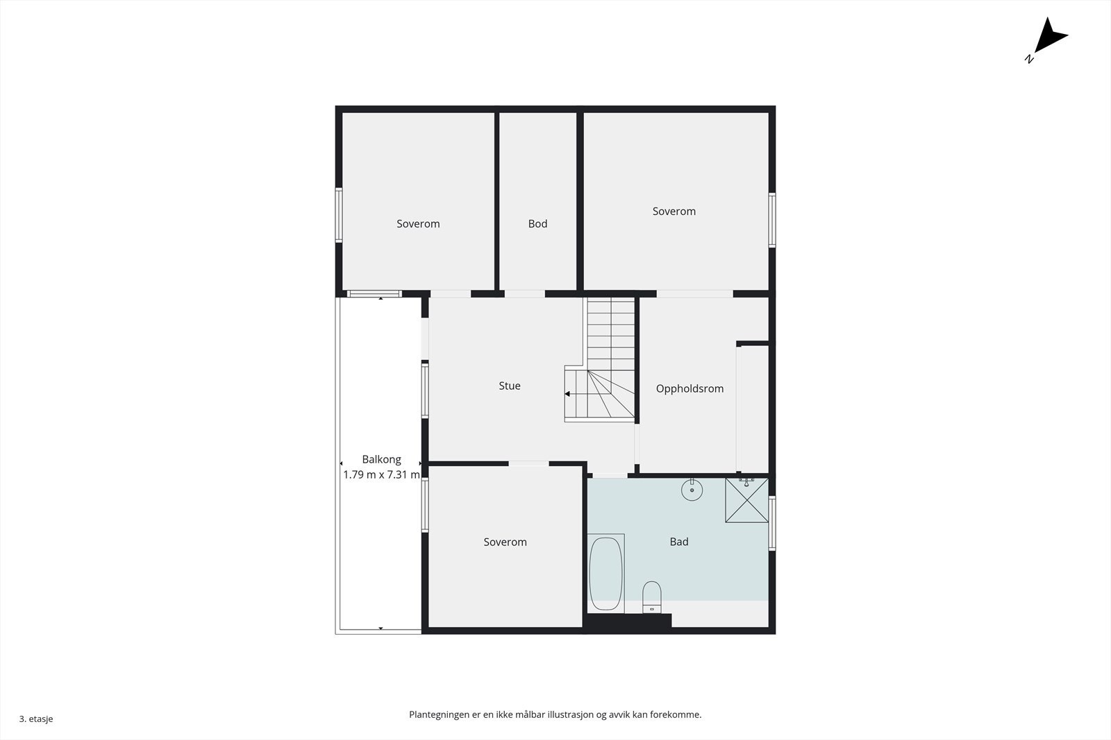 Plantegning 2.etg. Galleribilde