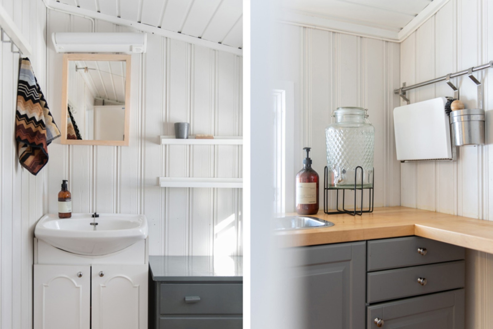 "Bad" med plass still stell og pleie. Det er ikke innlagt vann og avløp. Galleribilde