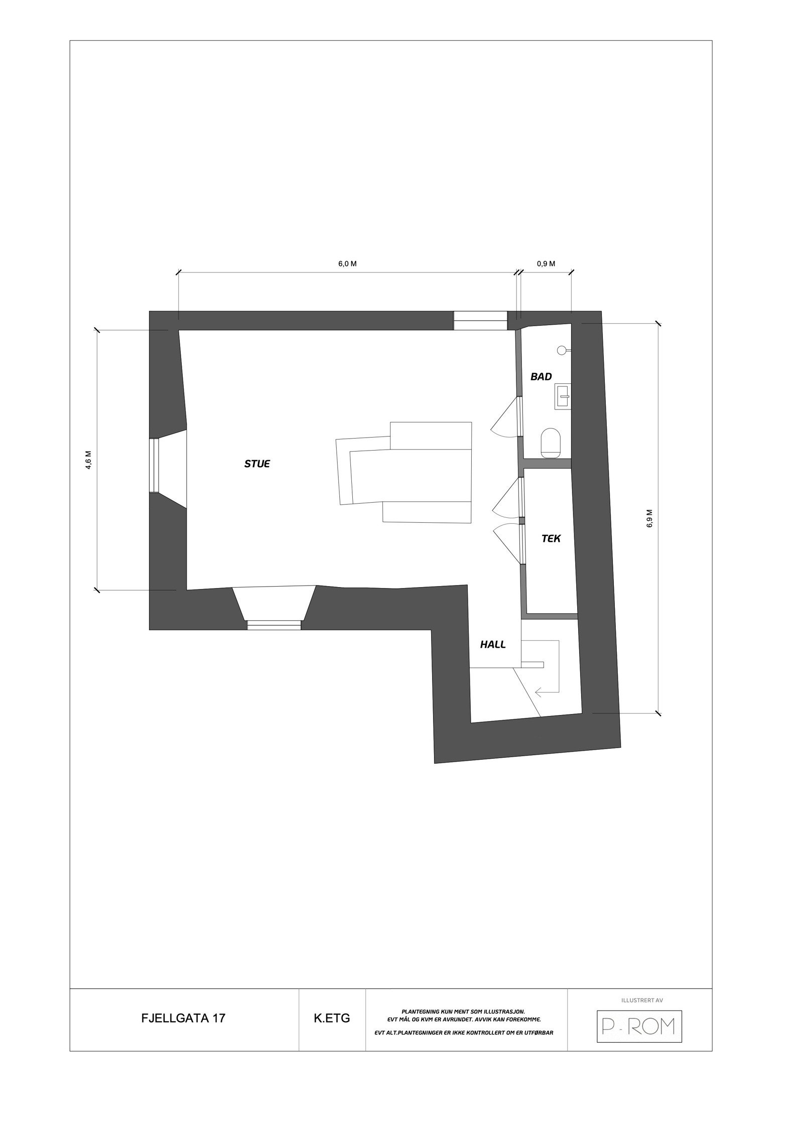 Planløsning kjelleretasje Galleribilde