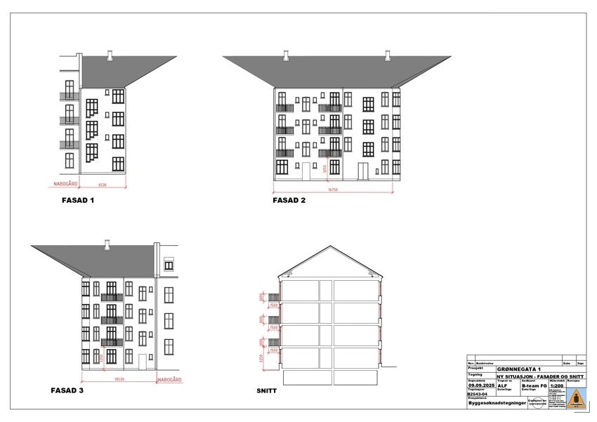 Fasade med balkong Galleribilde