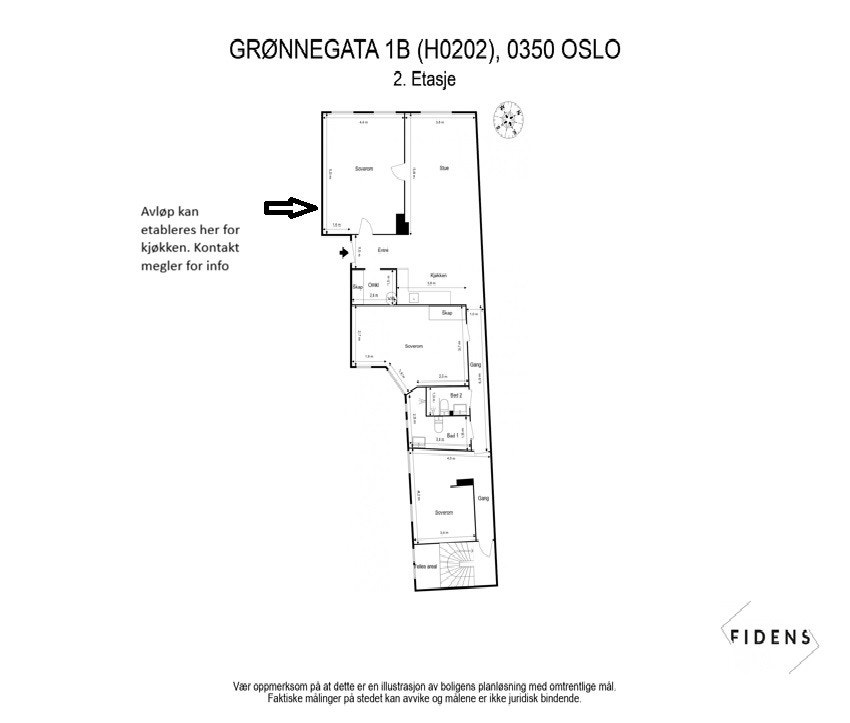 Plantegning 2. etasje Galleribilde