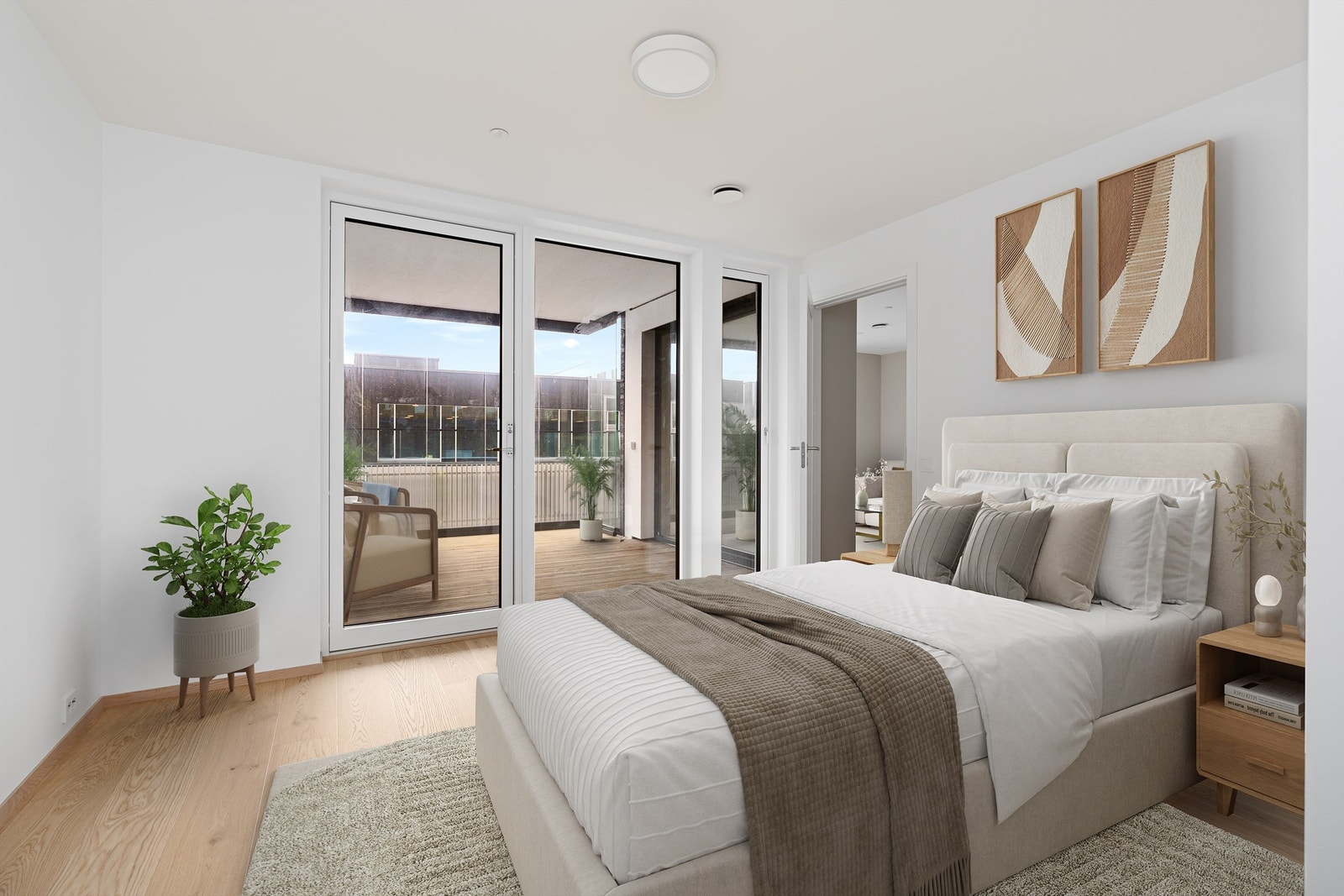 Stort hovedsoverom med walk in garderobe og eget bad Galleribilde