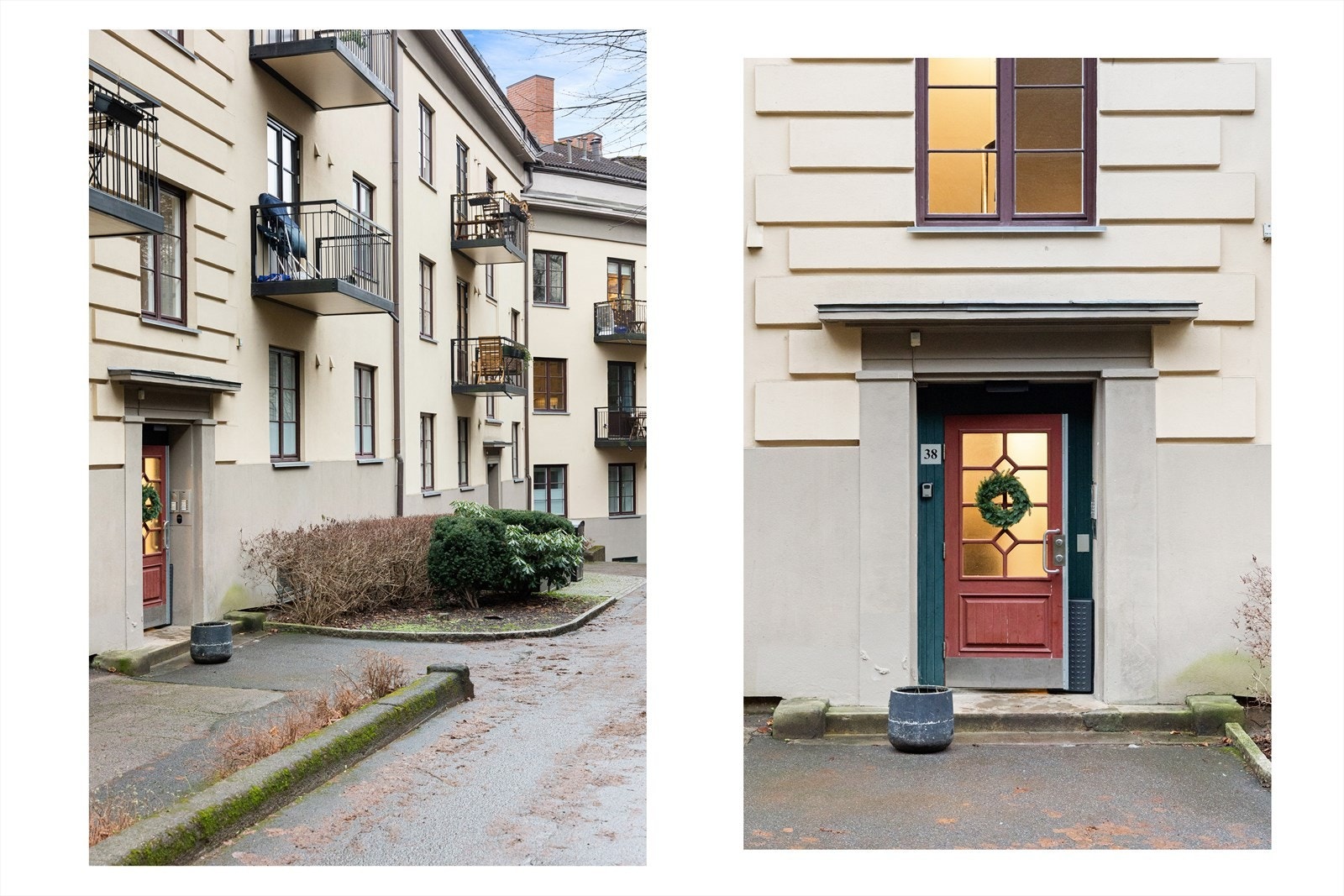 Inngang via indre gård. Galleribilde