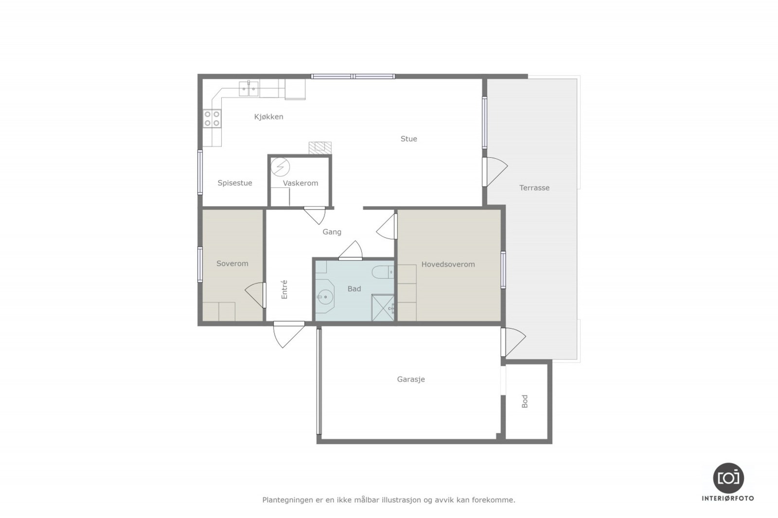 Plantegning 1.etg Galleribilde