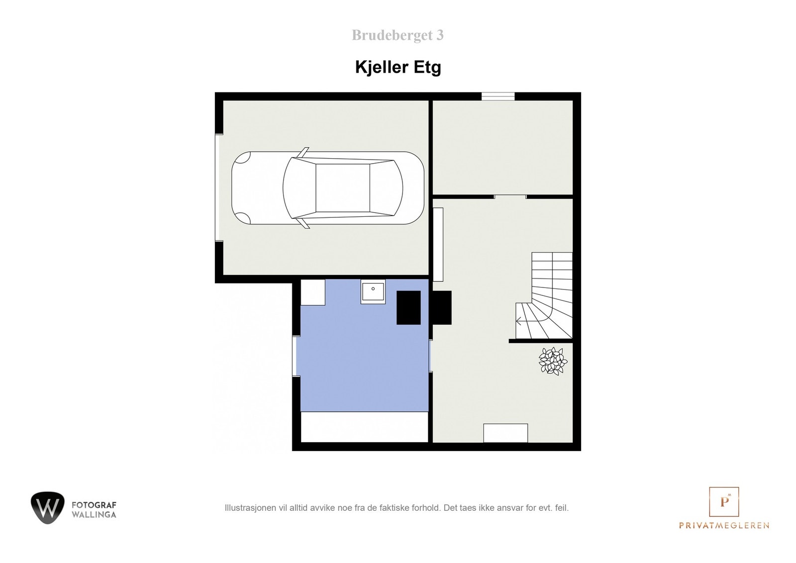 Plantegning kjeller. Galleribilde