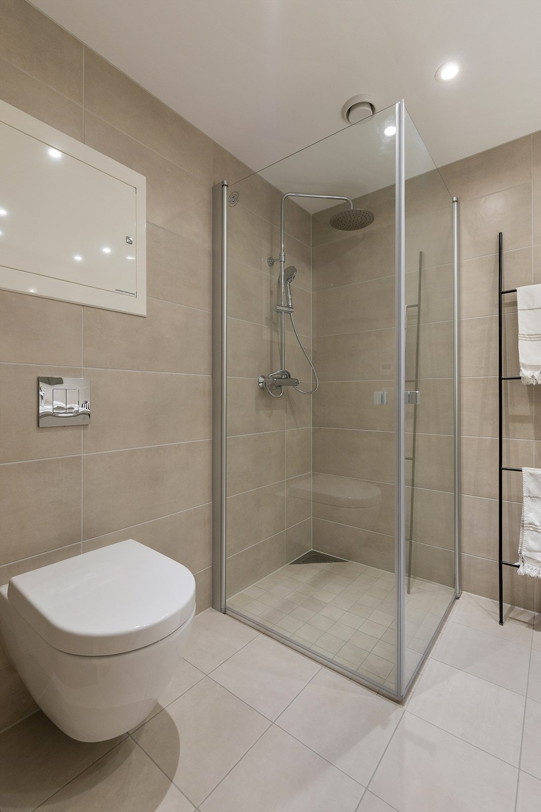 Bad med dusj og toalett - delikat og lettstelt. Galleribilde