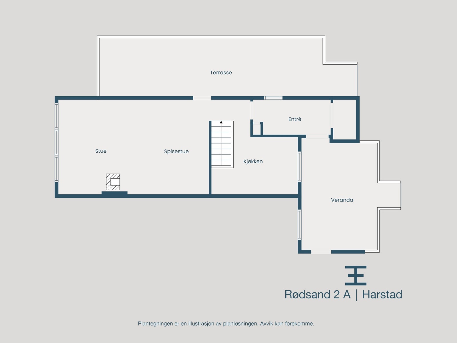 Plantegning 1. etasje Galleribilde