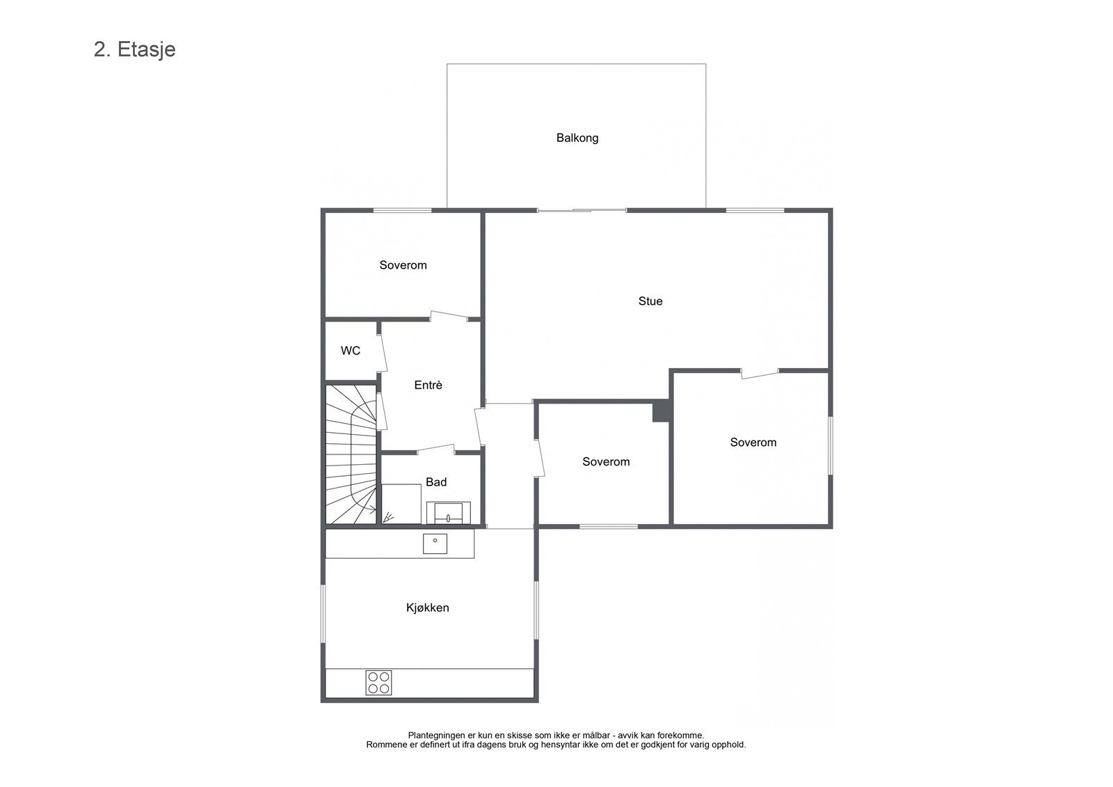 Plantegning 2. etasje. Galleribilde
