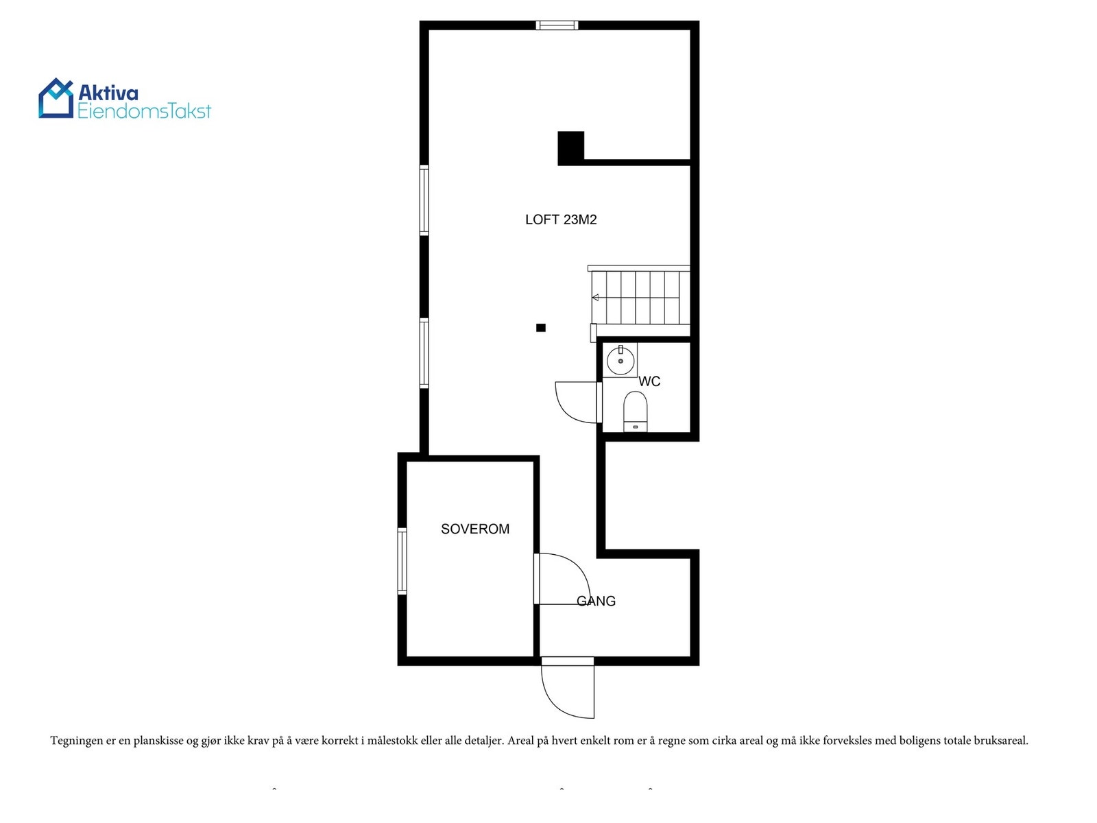 Planskisse - loft. Galleribilde