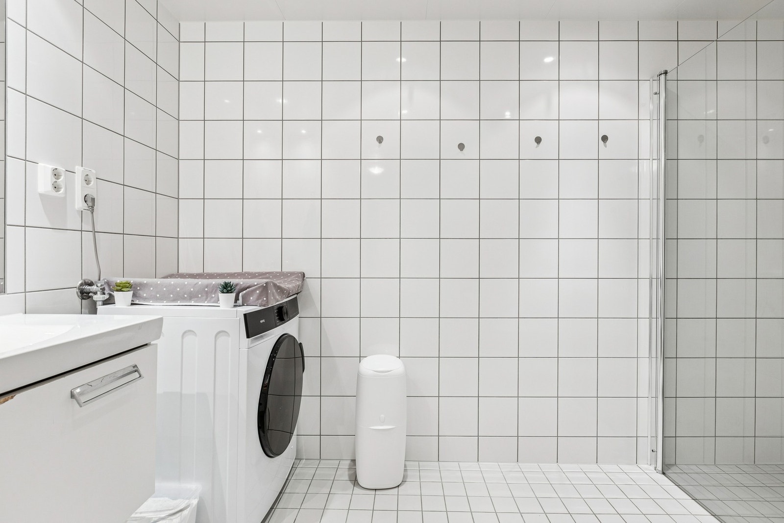 Her er det også opplegg for vaskemaskin. Galleribilde