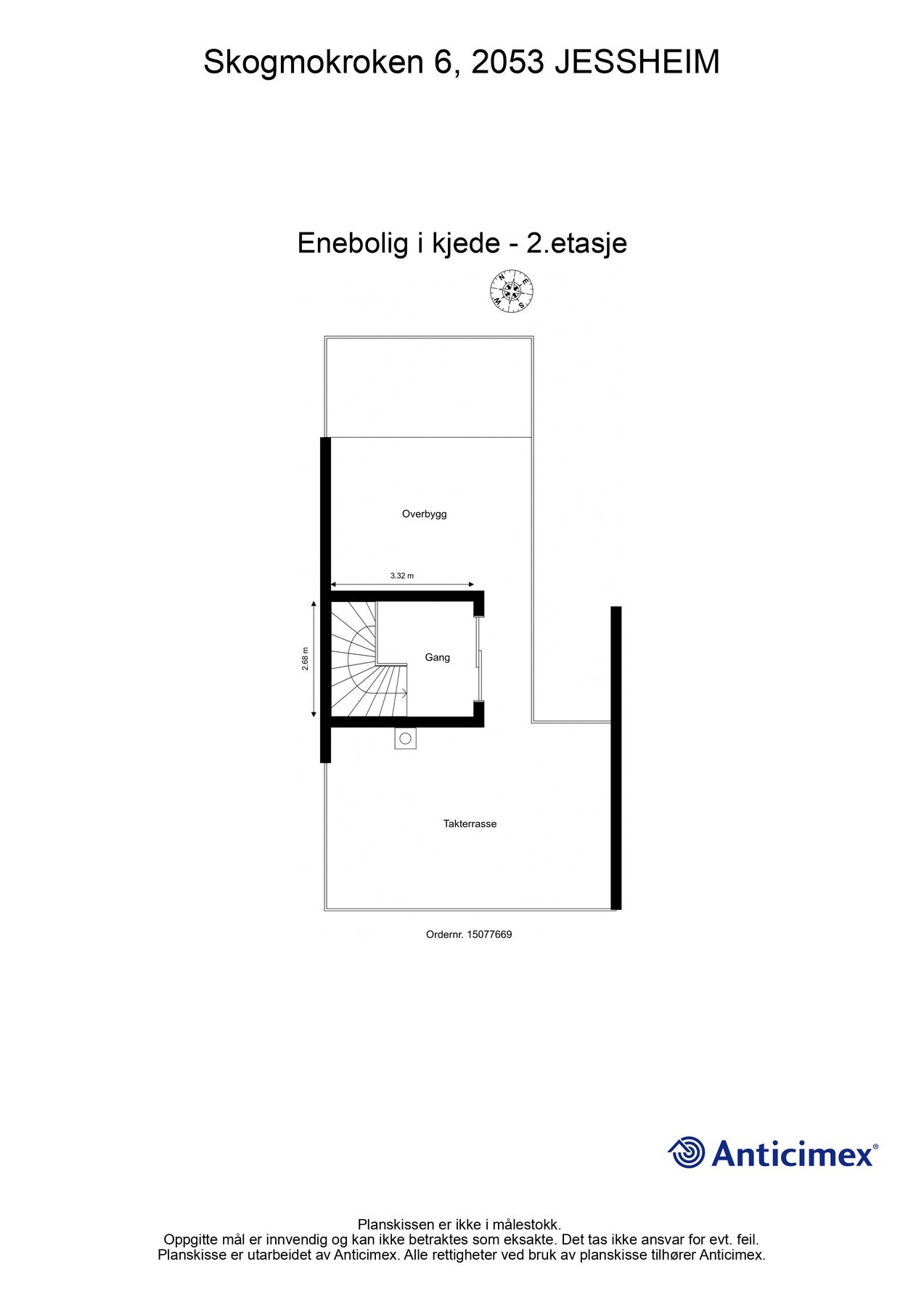 Plantegning 3. etasje Galleribilde