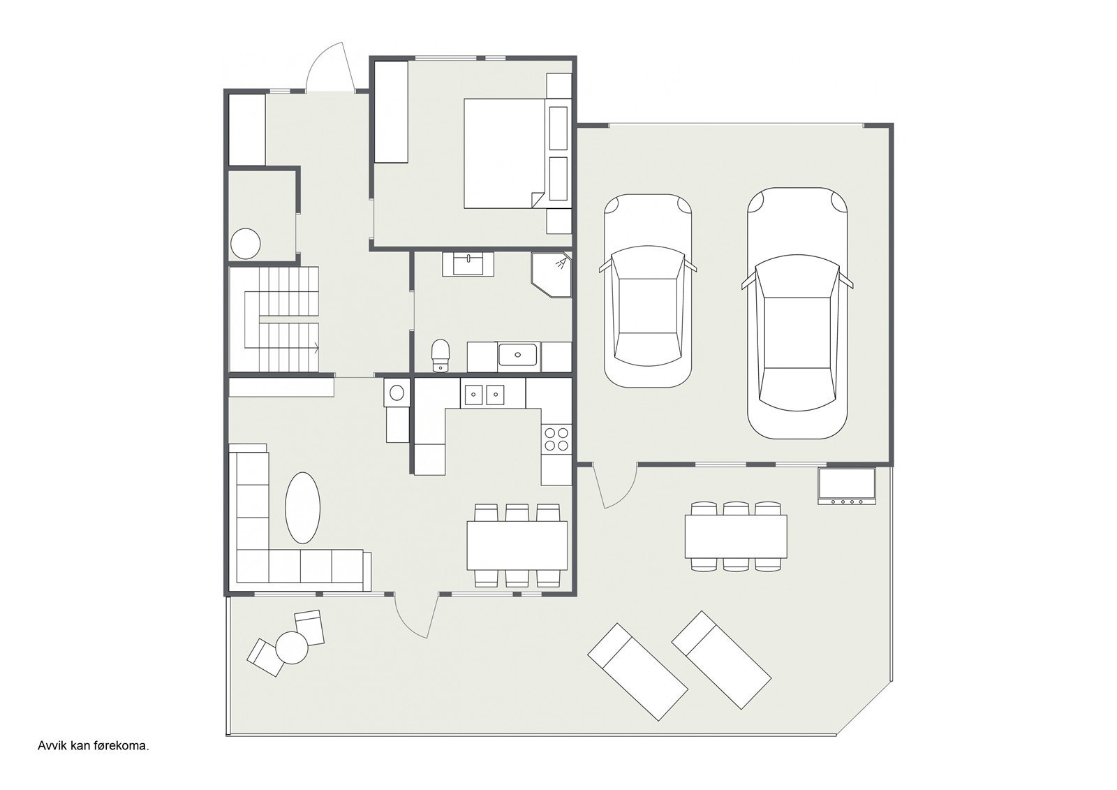 Planteikning 1. etasje. Galleribilde