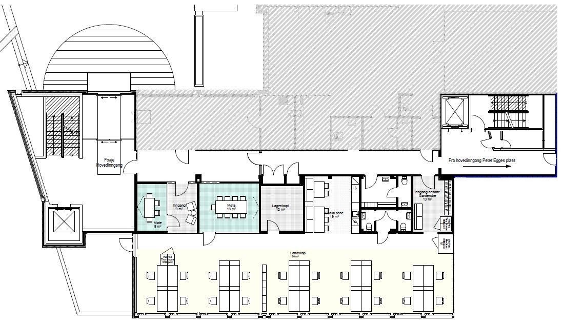 Areal ledig i 1. etg Galleribilde