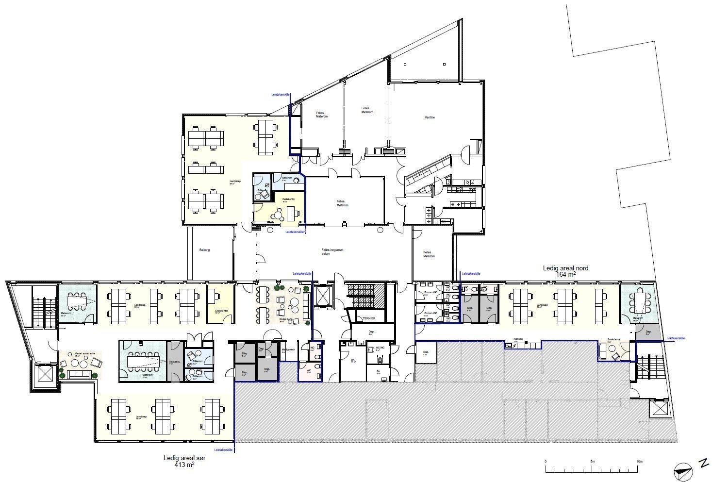 Areal ledig i 2.etg Galleribilde