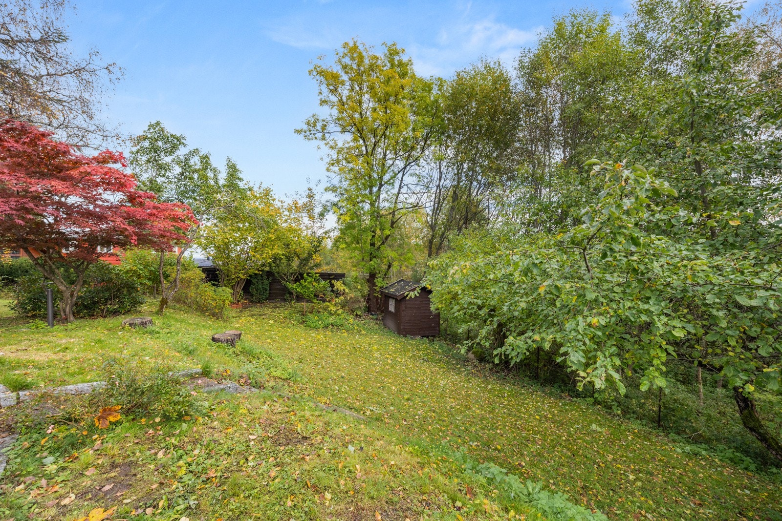 Stor og fin opparbeidet tomt rundt boligen - denne delen tilhører seksjon 2 Galleribilde