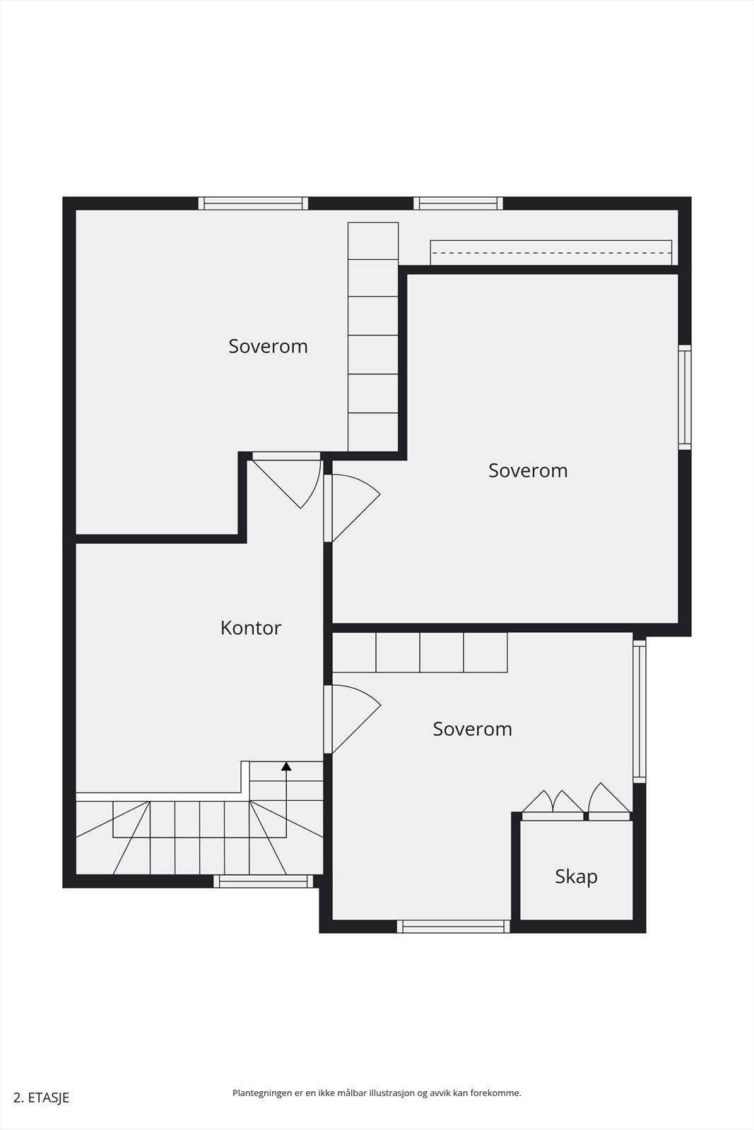 Plantegning 2. etasje Galleribilde