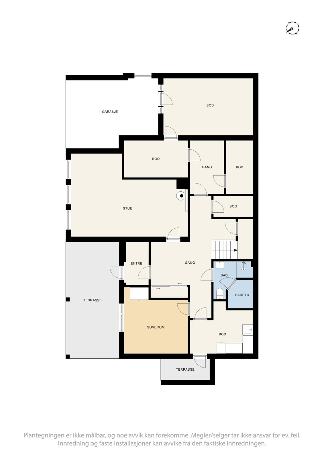 Plantegning underetasje. Galleribilde