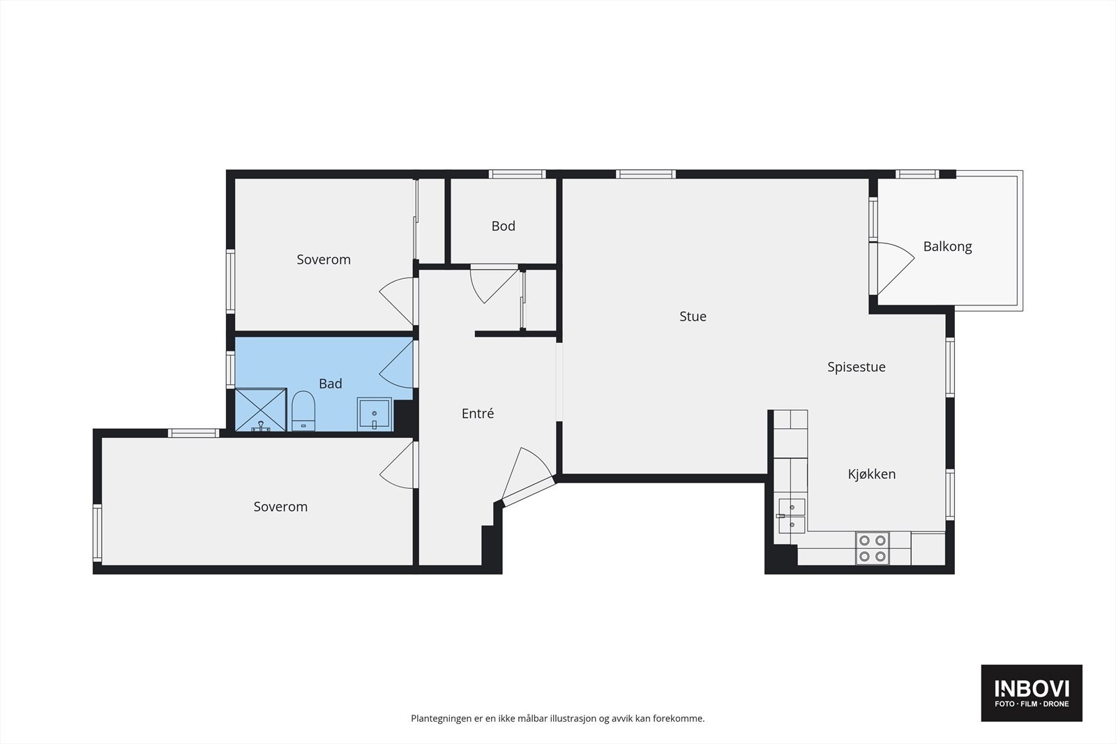 Plantegning for leiligheten. Galleribilde