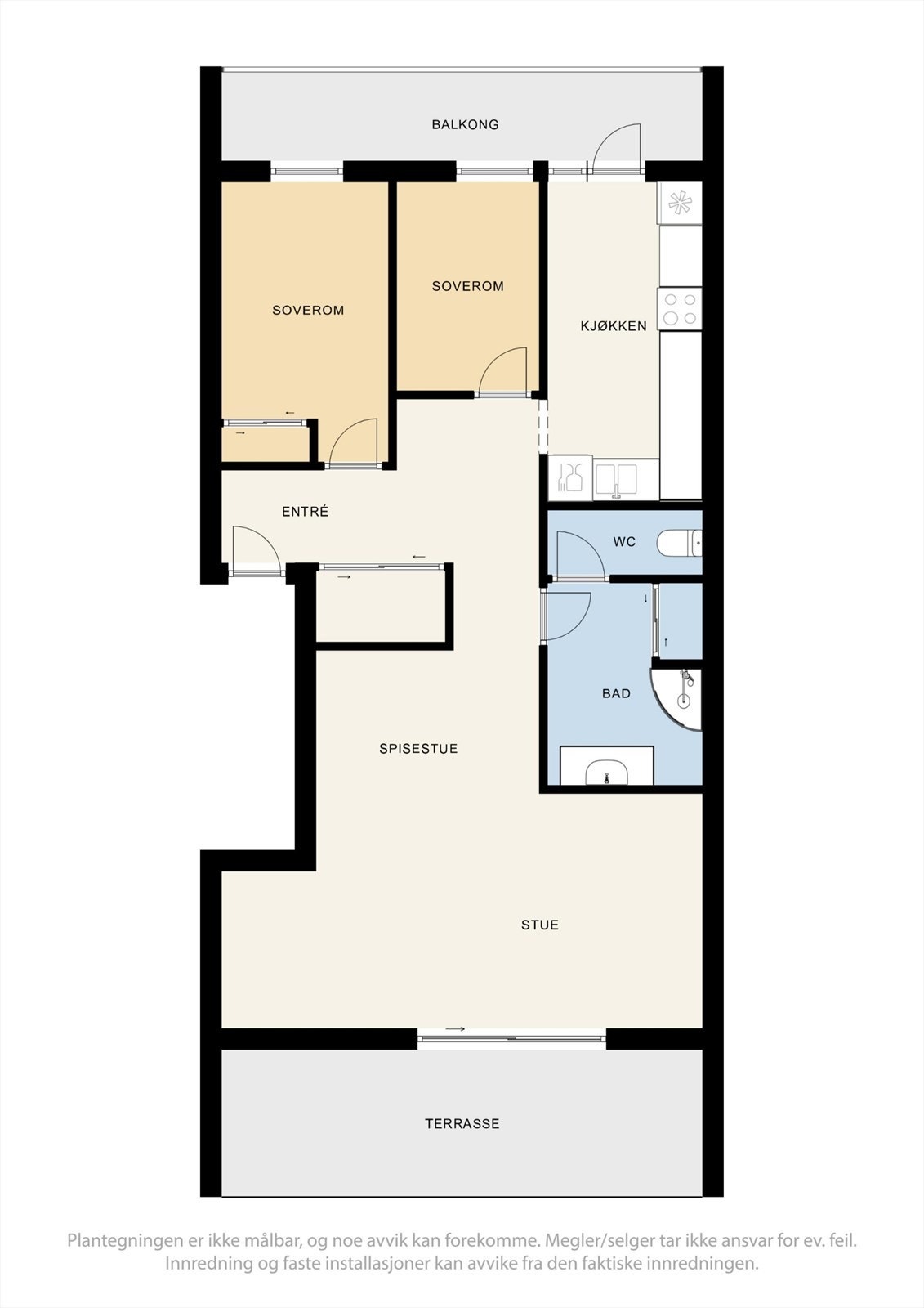 Plantegning av leiligheten. Galleribilde