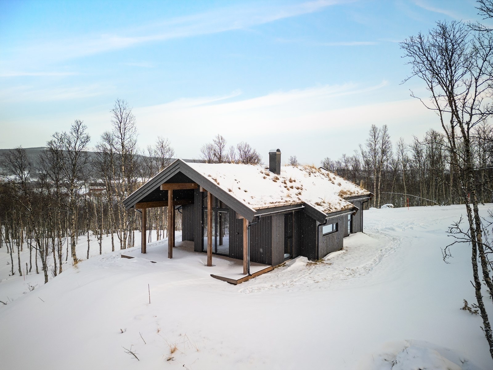 Hytta har en fin beliggenhet i Kløftberget Hyttefelt i Brekken. Galleribilde