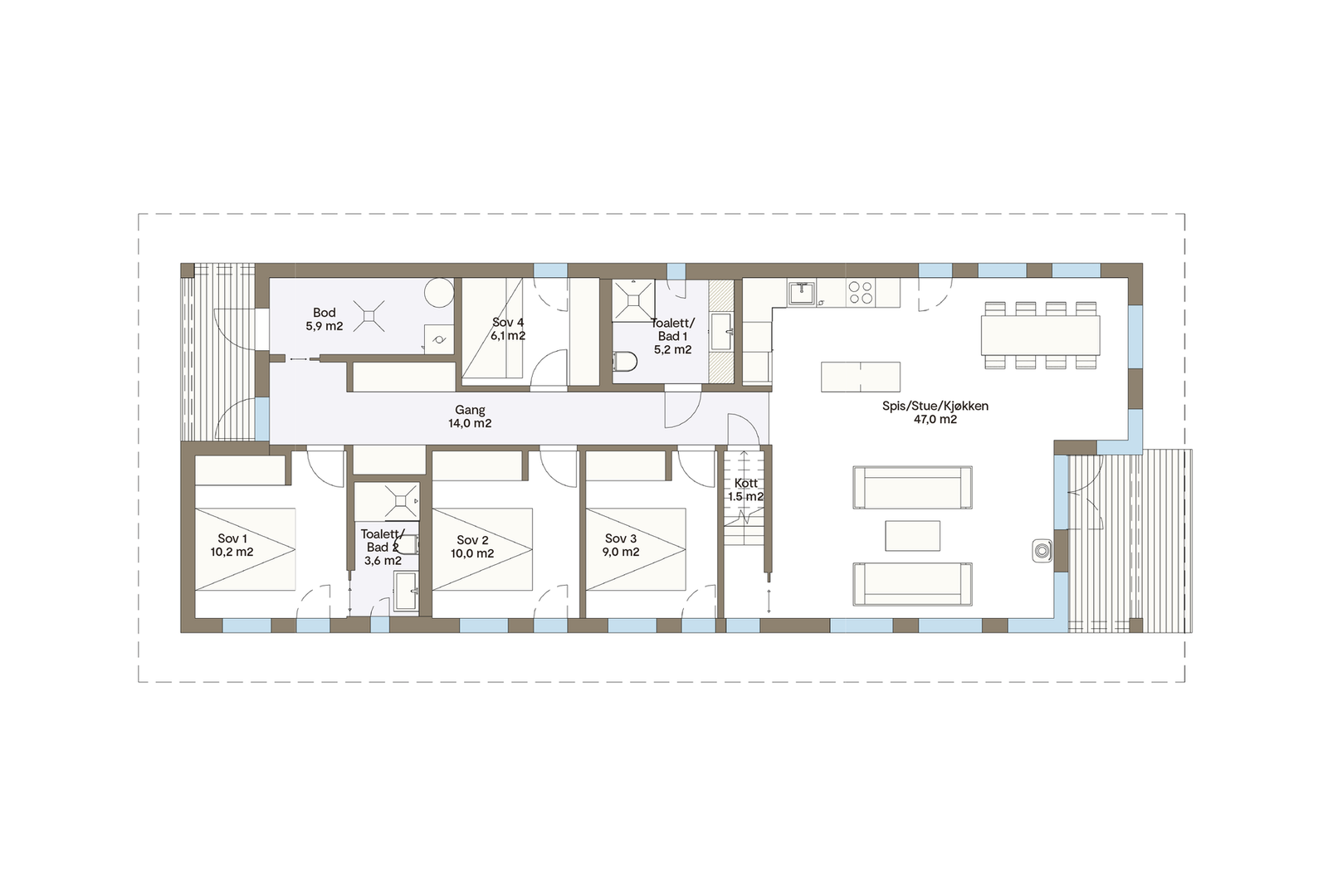 Plantegning hovedplan, Vy 32 CTHS Galleribilde