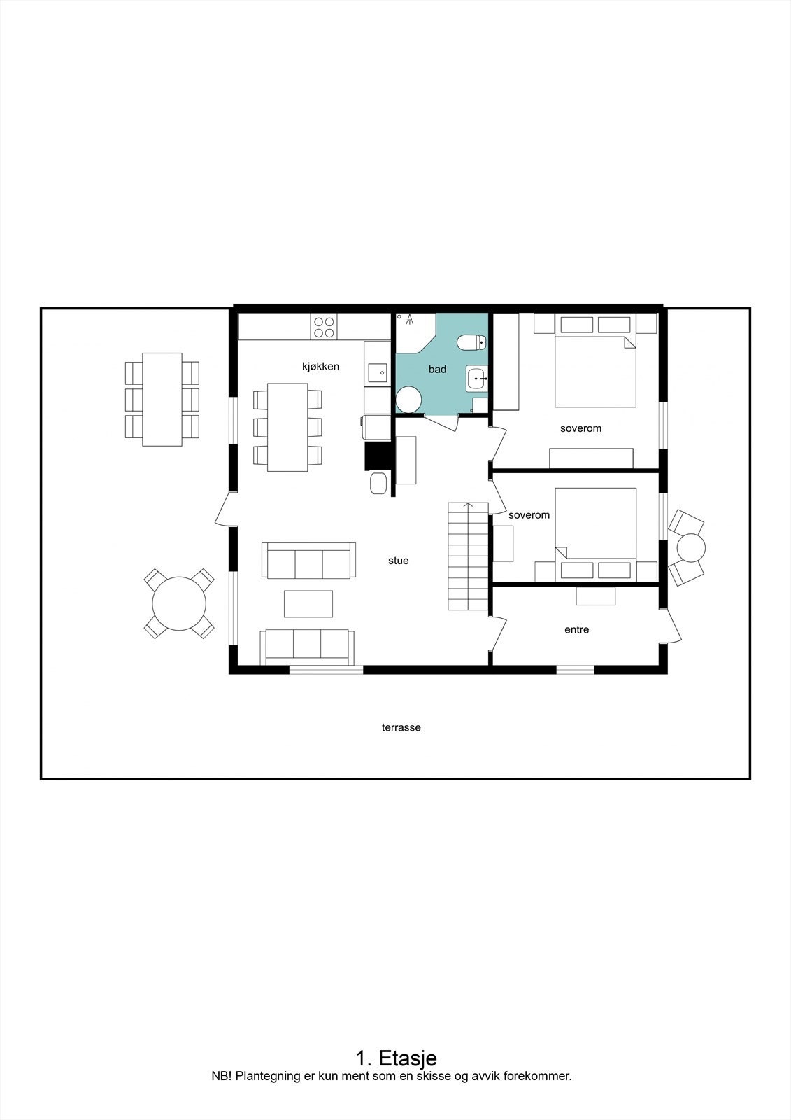 Planløsning 1. etasje Galleribilde