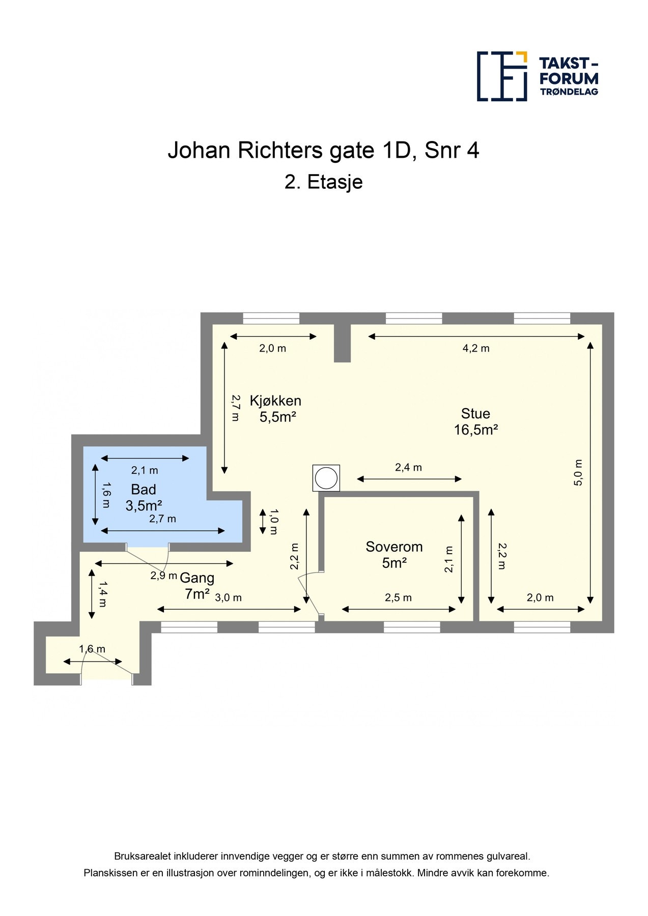 Plantegning 2. etasje Galleribilde