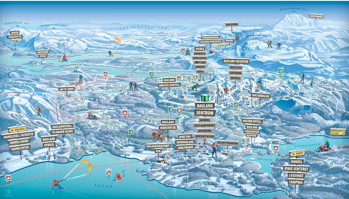 Aktivitetskart Rauland Galleribilde