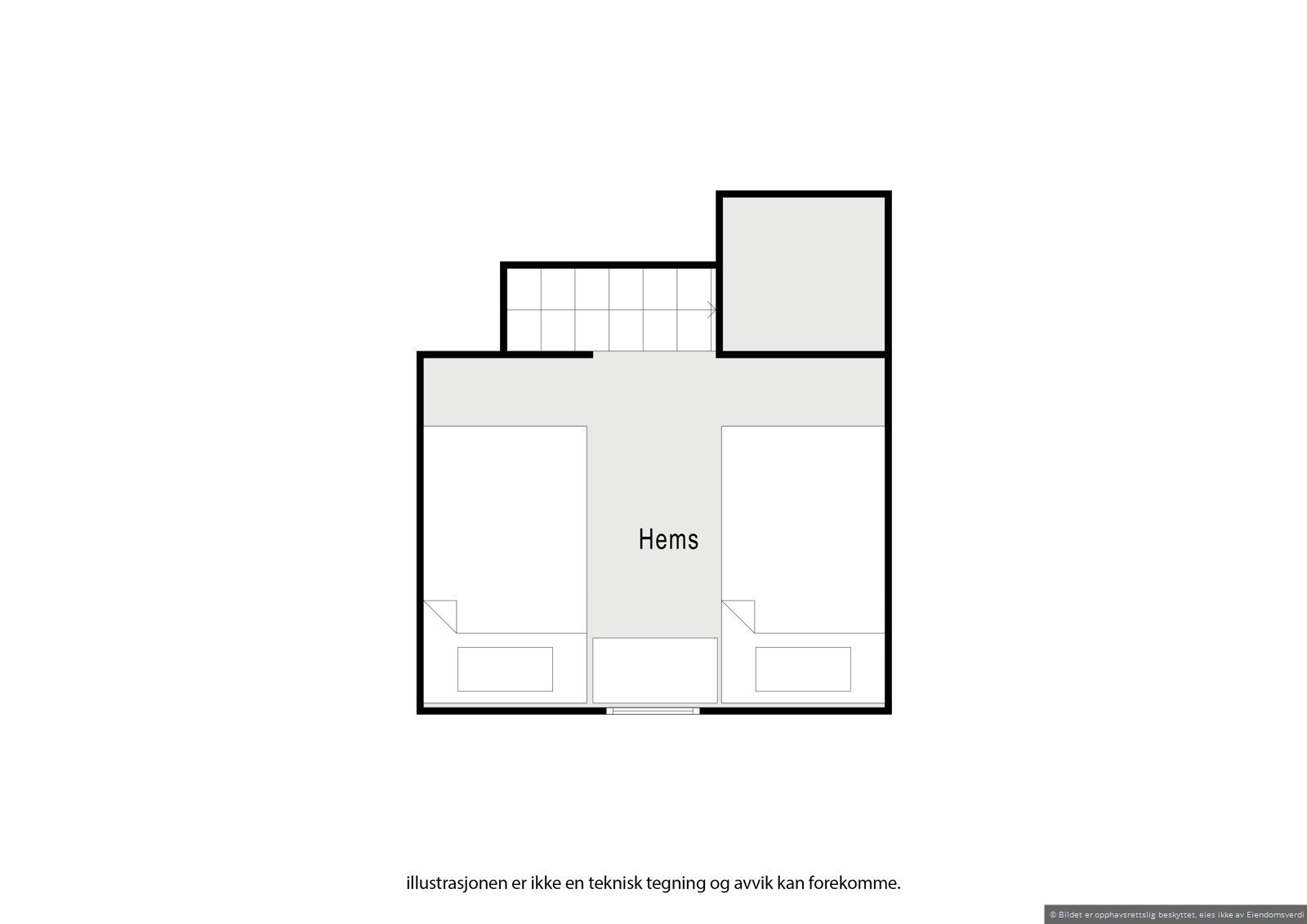 Plantegning hems anneks. Galleribilde