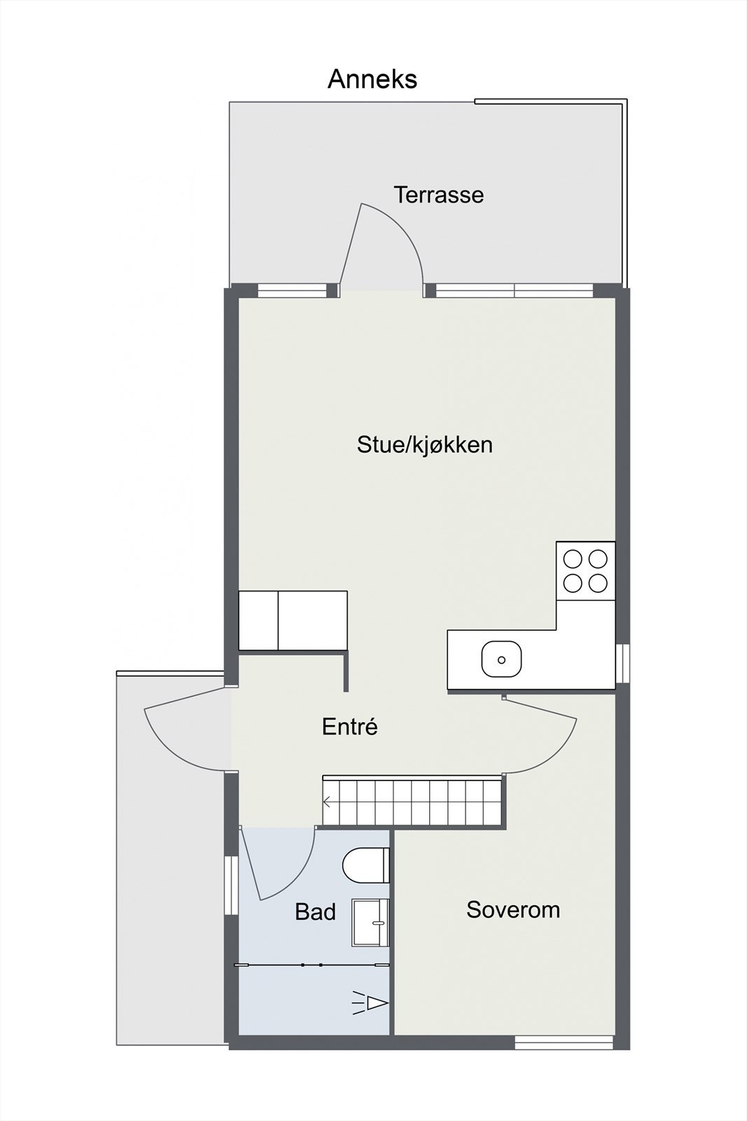 Plantegning annekset. Galleribilde