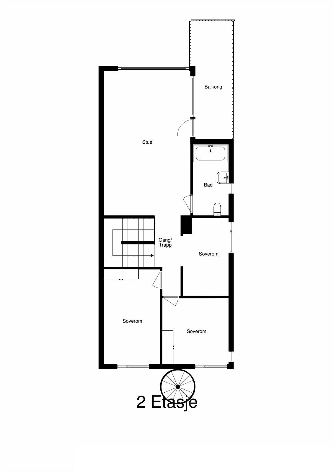 Plantegning 2. etasje Galleribilde